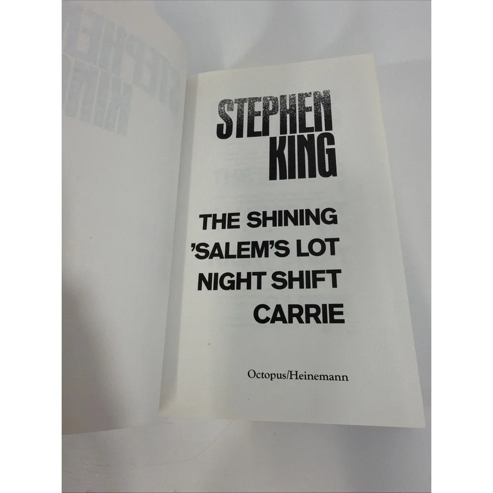 Stephen King 1981 4In 1 HCDJ - The Shining - Salem's Lot - Night Shift - Carrie